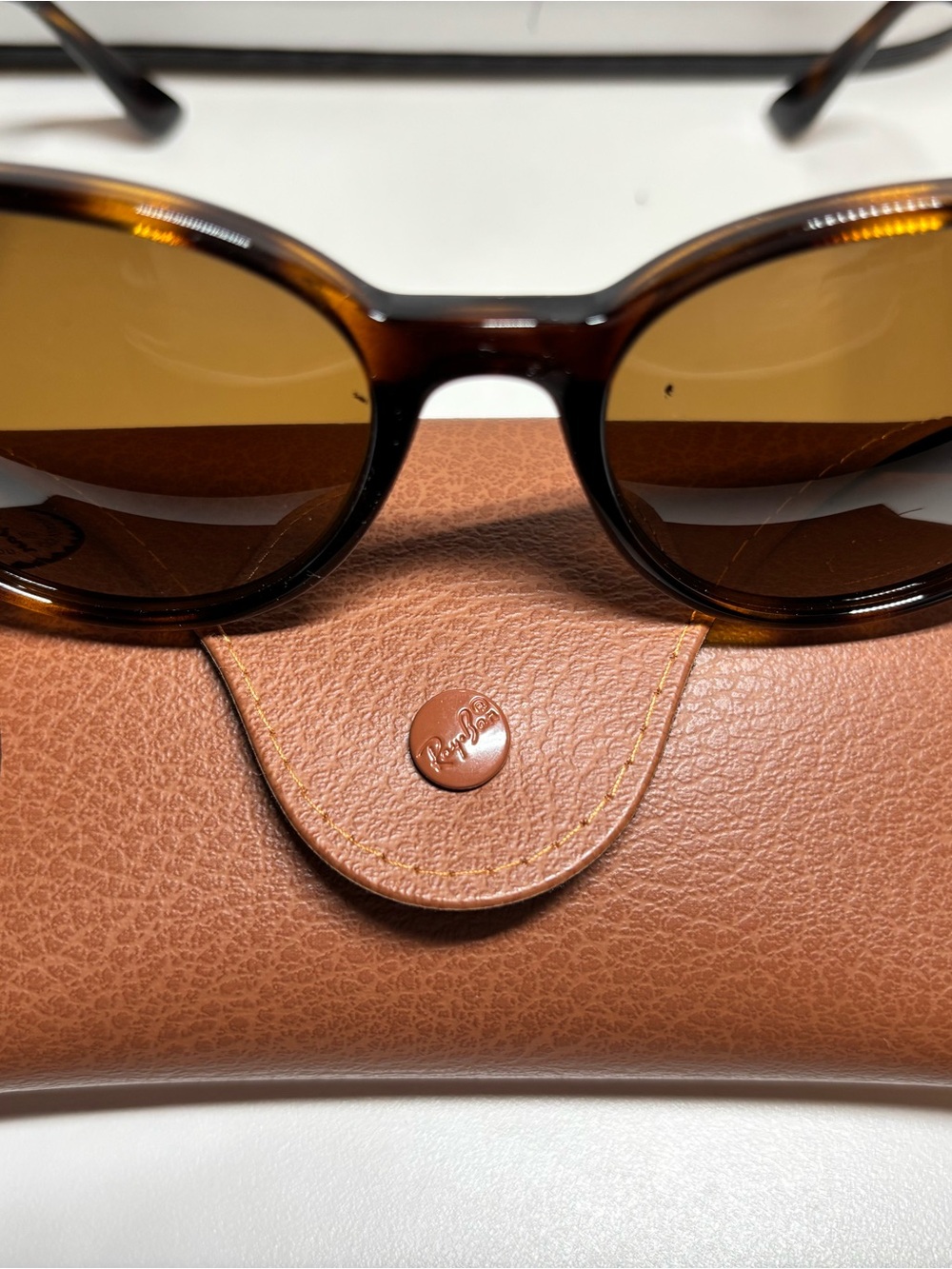Ray-Ban Women's Tortoiseshell Sunglasses with Brown Lenses with prescription